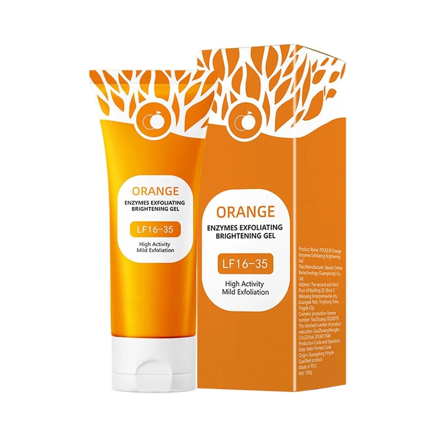 Orange Enzymes Exfoliating Brightening Gel LF16-35 | Gentle Face Scrub for Glowing Skin